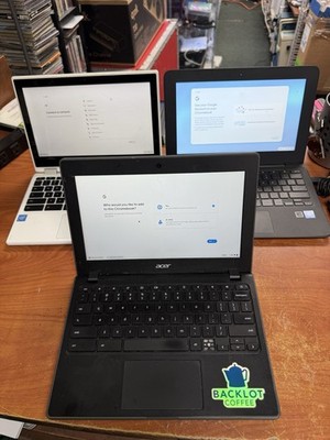 LOT OF 3  Chromebooks (1) Acer CB5-132T(1) Acer C771 (1)HP 11A-NB0013DX