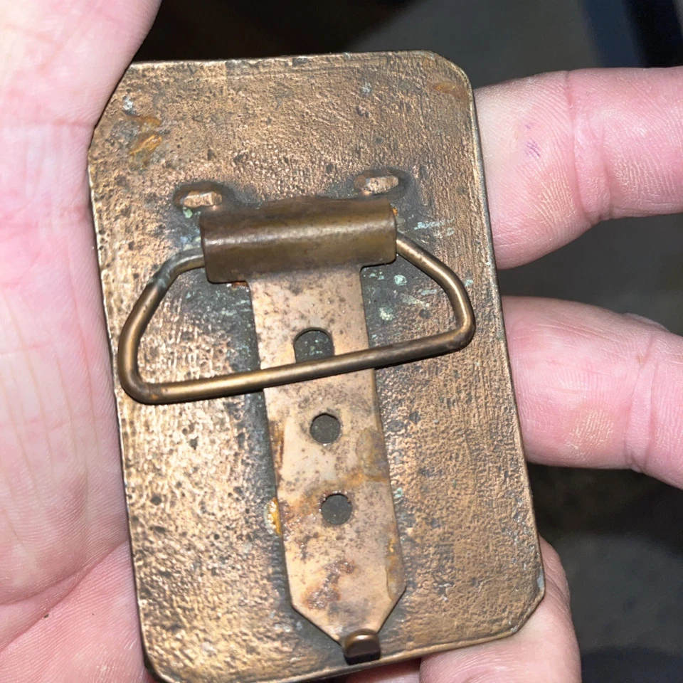 Vintage 1970s Brass Colt Revolvers 45 Caliber Single Action Belt Buckle - Image 3 of 4