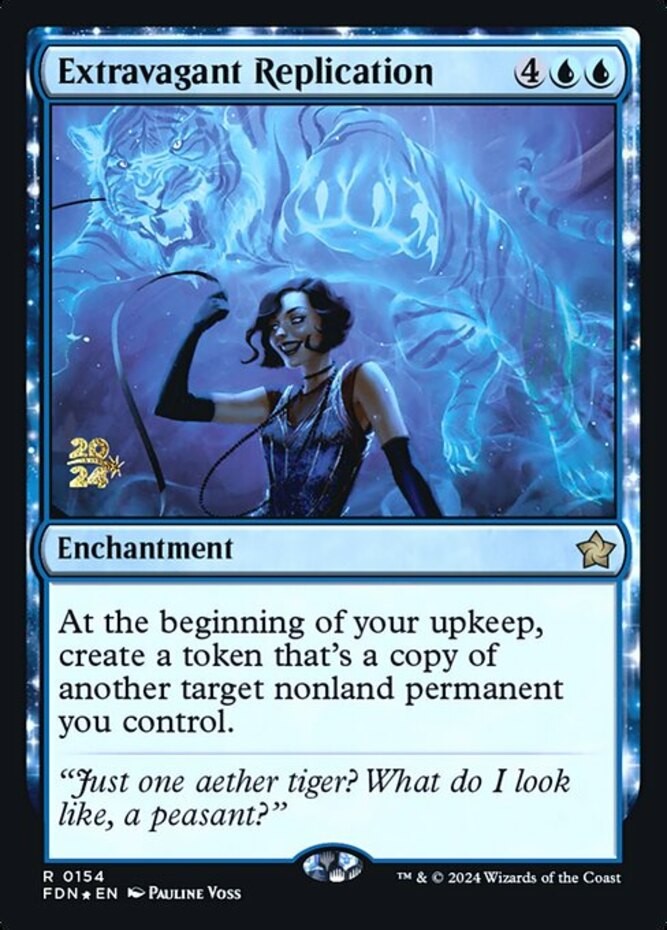 Extravagant Replication - Foil - Prerelease Promo NM, English MTG Foundations Ma