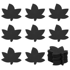 4 Inch Carpet Spot Markers, 40Pcs Leaf Shape Floor Dots, Black