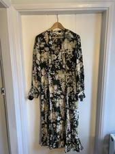 Toast Midi Tie Neck Floral Print Dress UK 12- only worn once
