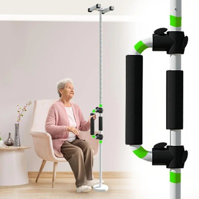 JJ CARE Transfer Pole Floor to Ceiling Grab Bar Adjustable 7-10ft for Elderly