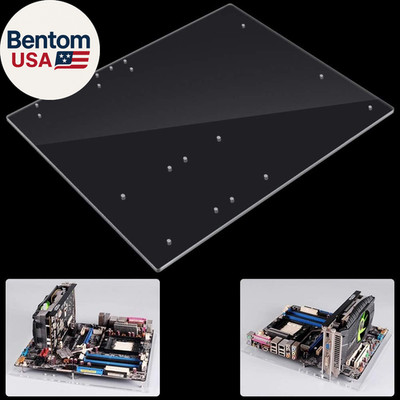 ATX PC Open Frame, Clear Acrylic ATX Test Bench Motherboard Overlock DIY Open Ai