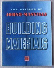 1935 JOHNS MANVILLE Catalog~ Building Materials ASBESTOS Shingles Insulation 35p