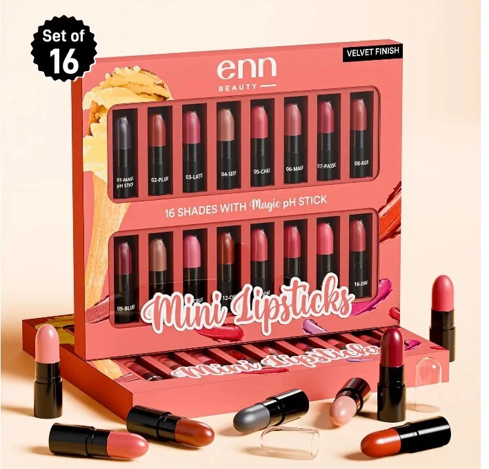 Mini lipstick kit ph colour changing lipsticks set of 16