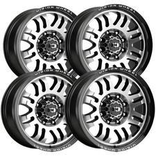 (Set-4) Vision 409 Inferno 17x9.5 5x5" -18mm Black/Machined Wheels Rims 17" Inch