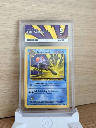 1999 Fossil Tentacruel 44/62 Ace Grade 5 Excellent Pokémon TCG WOTC