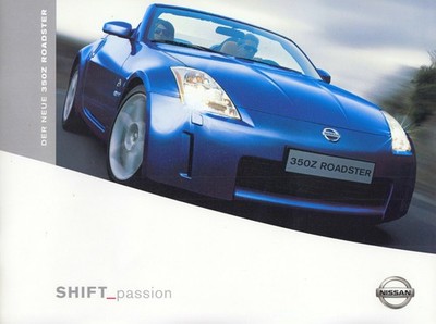 NISSAN 350Z 350 Z ROADSTER Prospekt Brochure plus Preisliste 2005 40