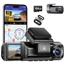AZDOME 2CH Dashcam 4K+2.5K GPS 5GWiFi ADAS Parkmodus Sprachsteuerung+HardwireKit