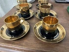 Set of 6 Gibson & Sons Late Davenport "Sevres" Demitasse Cups and Saucers