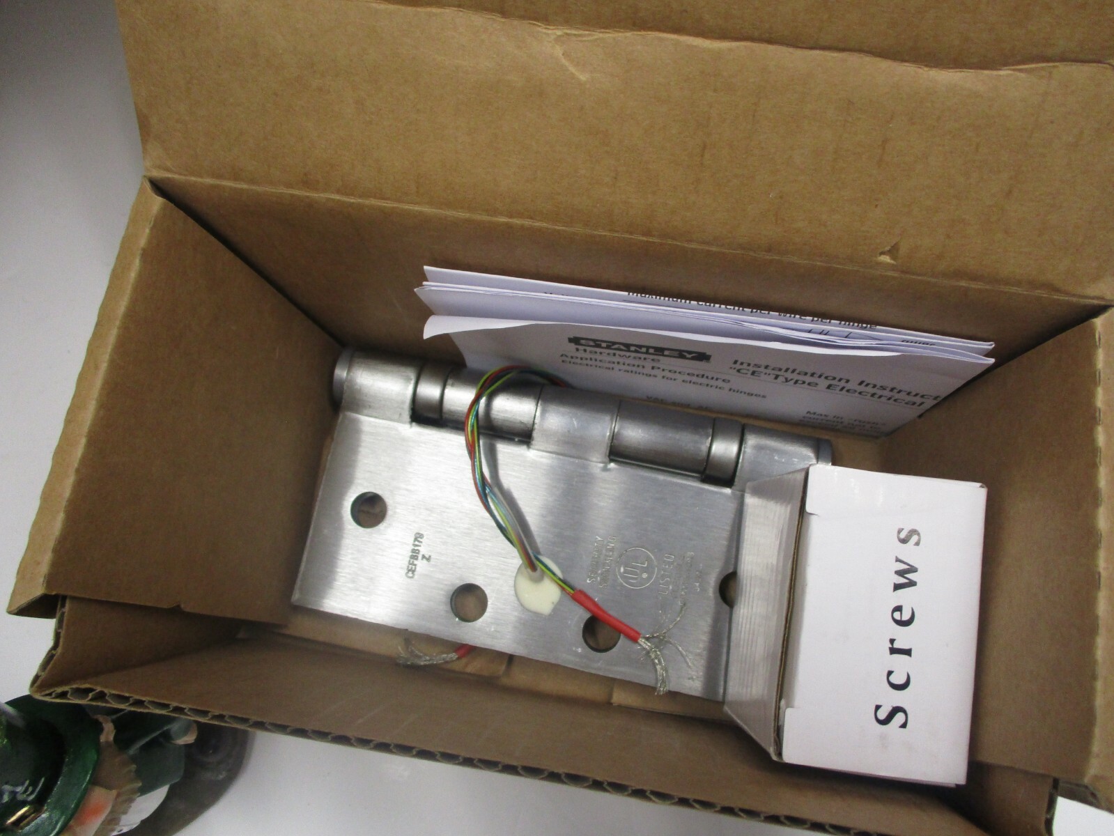 Stanley+Electrified+Hinge+Screws+Cefbb17954+4.5x4.5+Us10b for sale