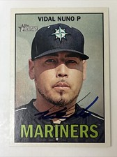 Vidal Nuno Signed 2016 Topps Heritage #301 Seattle Mariners N881