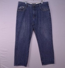 Pepe Jeans London Mens 42x33 Baggy Skater 90s Y2K Wide Leg Blue Denim