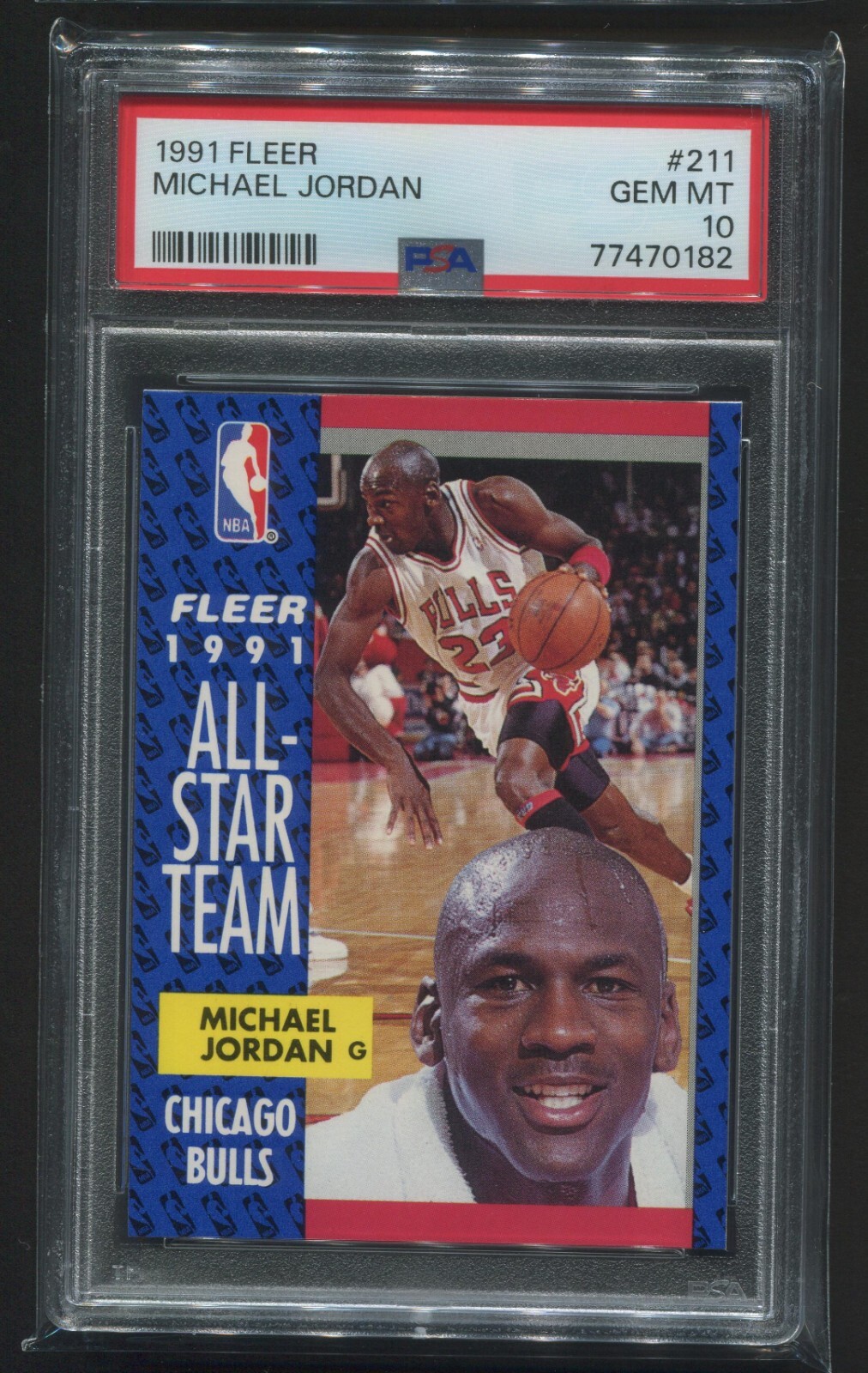 199192 Fleer Basketball Michael Jordan Card PSA 10 Gem Mint 211 Bulls