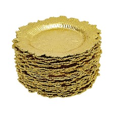 13 inch Charger Plates 24 Round Plastic Reef Plate Chargers for Dinner Plates