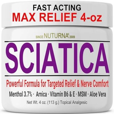 Sciatica Nerve Relief Cream - Maximum Strength Sciatic Comfort Cream For Feet...