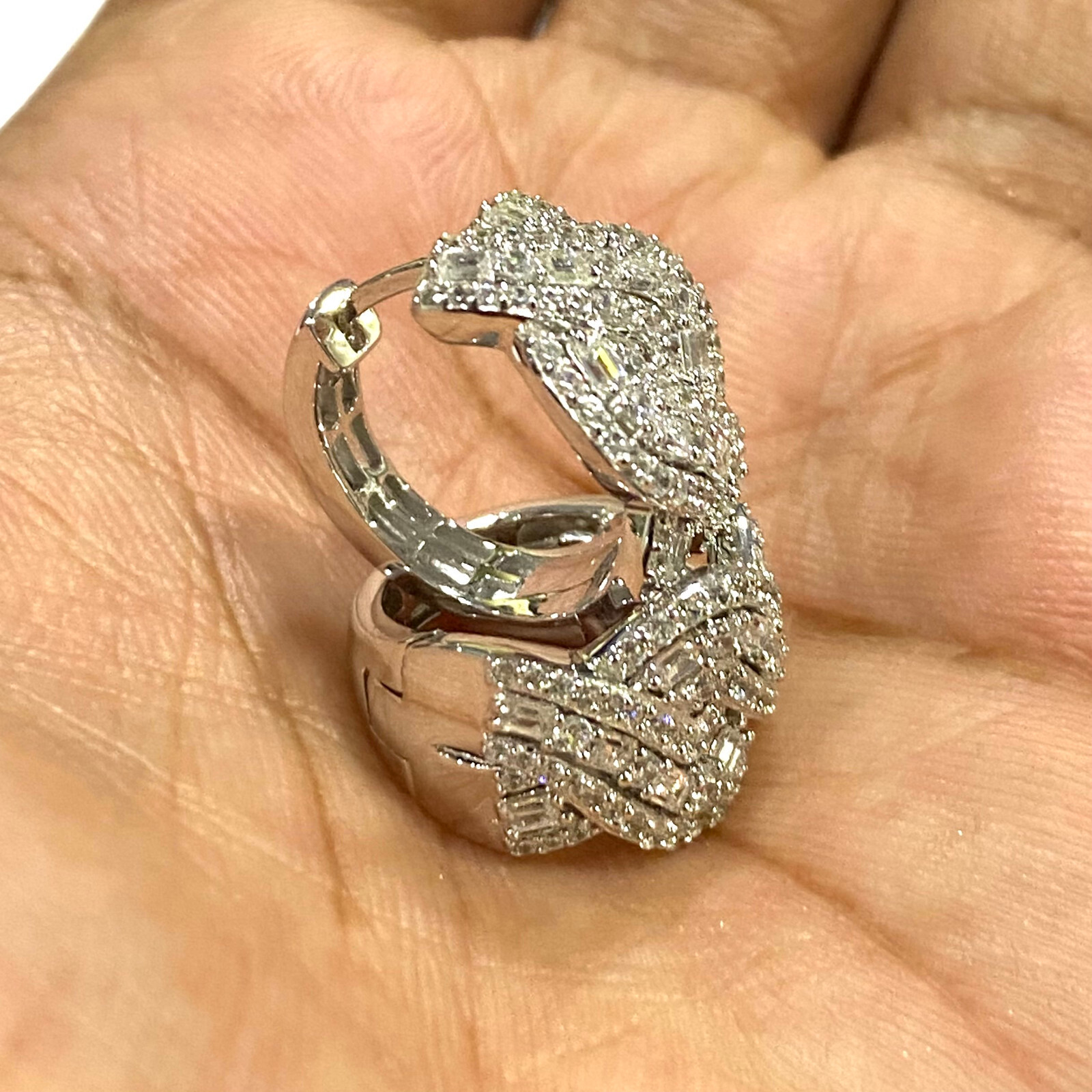 QVC TOVA Diamonique "Love Wave" Earrings, Sterling Preowned Jewelry eBay