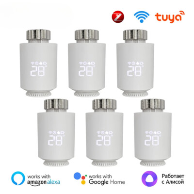 LOT Tuya ZigBee Thermostat Radiator Actuator,Smart Thermostatic Valve Controller