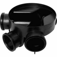 Underground Chamber Sewer Manhole Base 320mm Black  110mm