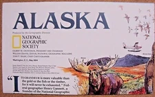 National Geographic May 1994 Map Poster Alaska