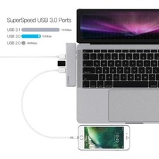 Alloy 7-in-1 USB C Hub for MacBook Pro Thunderbolt 4K HDMI SD/TF Reader