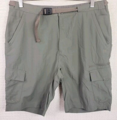 Alpine Design Men's Trail Shorts 36x10 Green Elastic Waist Belted | eBay