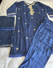 Beautiful Agha Noor Pure Cotton Embroidered Shalwar Kameez , Size/2XL