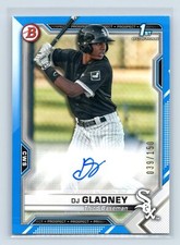 2021 Bowman #PAPR-DG DJ Gladney Prospect Autographs Blue #/150