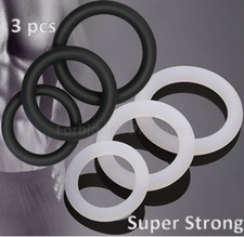 3 x Silicone Cock Ring Delay Ejaculation Penis Erection