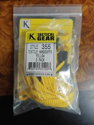 TRIPLE K TEXTILE HANDCUFFS-5 UNITS- LAW ENFORCEMENT QUALITY