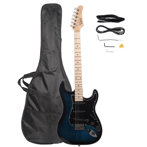 GST Stylish Electric Guitar Kit with Black Pickguard Dark Blue - Picture 5 of 16