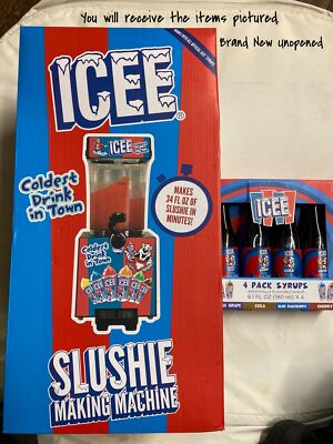 ICEE Home Slushie Maker with 4 Syrup Packs - New Ice Machine In Box | eBay