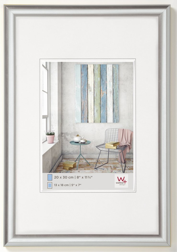 Часы Walther Kunststoffrahmen KP015S в трендовом стиле 10x15 см из серебра Часы Walther Kunststoffrahmen 2090₽