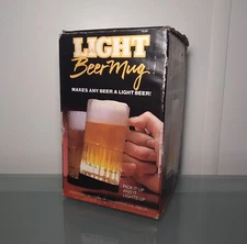 Vintage NOS 1984 Light Up Drinking Glass Beer Mug: NEW, Breweriana, Novelty, Mug