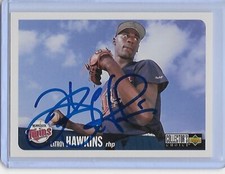 Baseball Card IP auto LATROY HAWKINS 1996 Collector's Choice Minnesota Twins