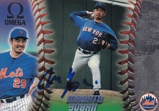 MASATO YOSHII SIGNED AUTO'D 1998 PACIFIC OMEGA CARD 162 NEW YORK METS EXPOS