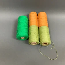 Lot of 5 Thread Spools Gold or Orange Sage and Emerald Green Linen?