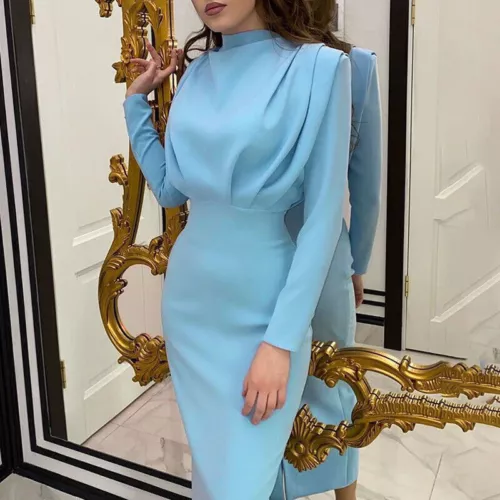 Damen Mode Elegant Party Kleid Cocktail Kleid hohe Taille Abendkleid - Bild 21 von 30