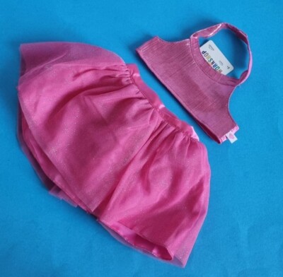 Build A Bear T4  Mädchen Sommer Pink zweiteiliges Outfit Kleidung Brandneu mit Etikett 