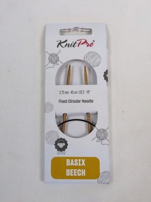 KnitPro Basix Beech Fixed Circular Needles 16 in. (40cm) US 2 (2.75mm)