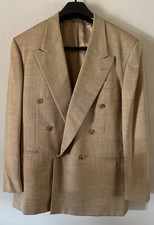 Men s ermenegildo zegna tuxedo blazer. beige nailhead 42R