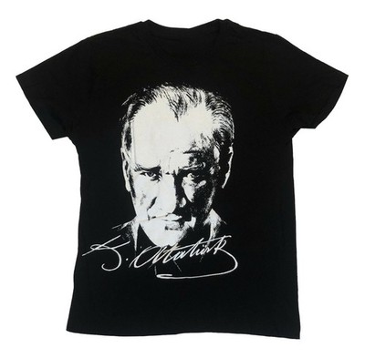 Mustafa Kemal ATATURK Black Kid/Girl TShirt 7-8yas Bayram/10kasim/Turkiye/Turkey