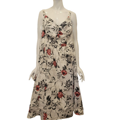 Torrid Retro Chic dress skater 6X tulle lined skulls white midi popin fit flare