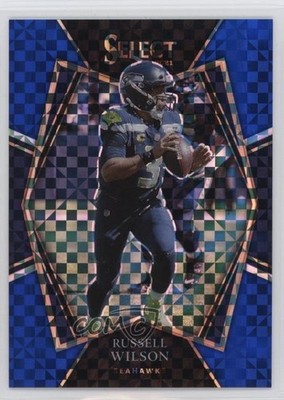 2021 Panini Select Premier Level Blue Prizm /149 Russell Wilson #130 4g8
