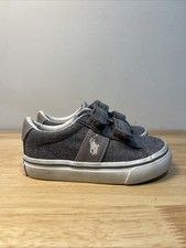 Polo Ralph Lauren Slayer EZ Hool  Loop Gray Toddler Boy Shoes Size 6