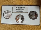 2001-2003 $1 American Silver Eagles 3-Coin Proof Set NGC PR 69 UC