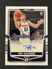 Trey Alexander 2024-25 Panini Donruss Optic Auto Signature Series Nuggets Rookie