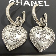 CHANEL CC Logos Strass Perlen Creolen silberf...