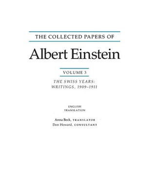The Collected Papers of Albert Einstein, Volume 3 (English) Albert Einstein Buch