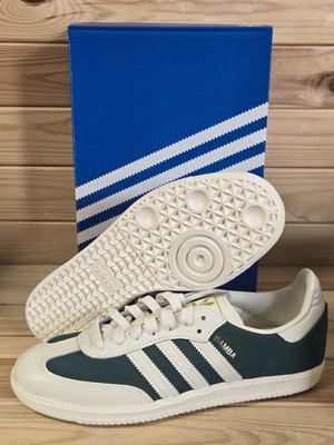 ADIDAS SAMBA OG 'OFF WHITE COLLEGIATE GREEN' JI3205 Men's Size 7.5